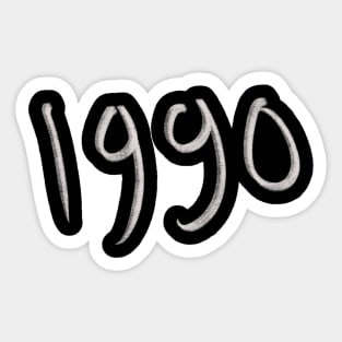 Hand Drawn 1990 Sticker